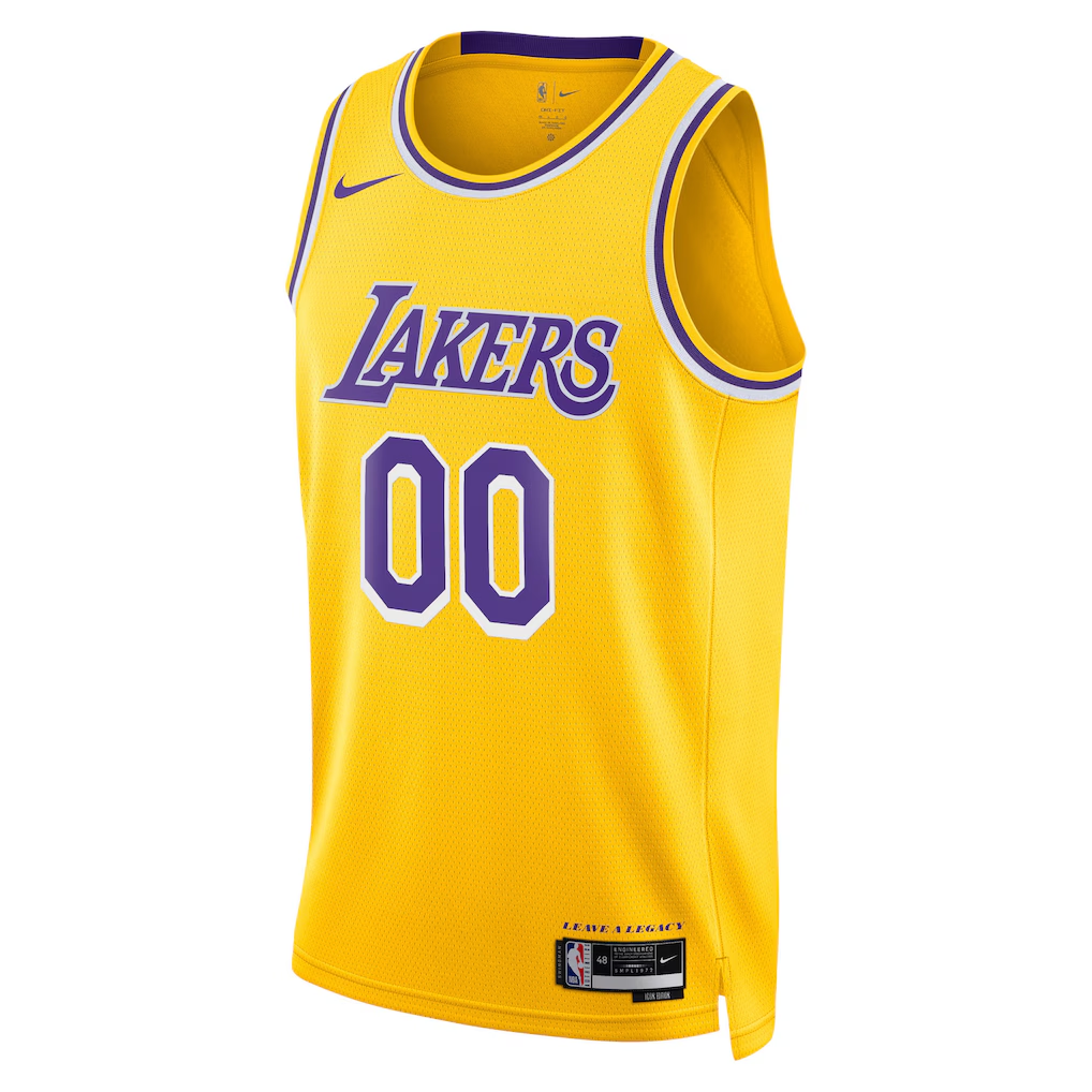 Custom Los Angeles Lakers Gold Jersey