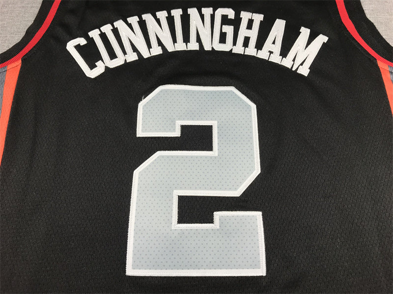Detroit Pistons Cade Cunningham #2 2024 City Edition Swingman Jersey — Embroidered