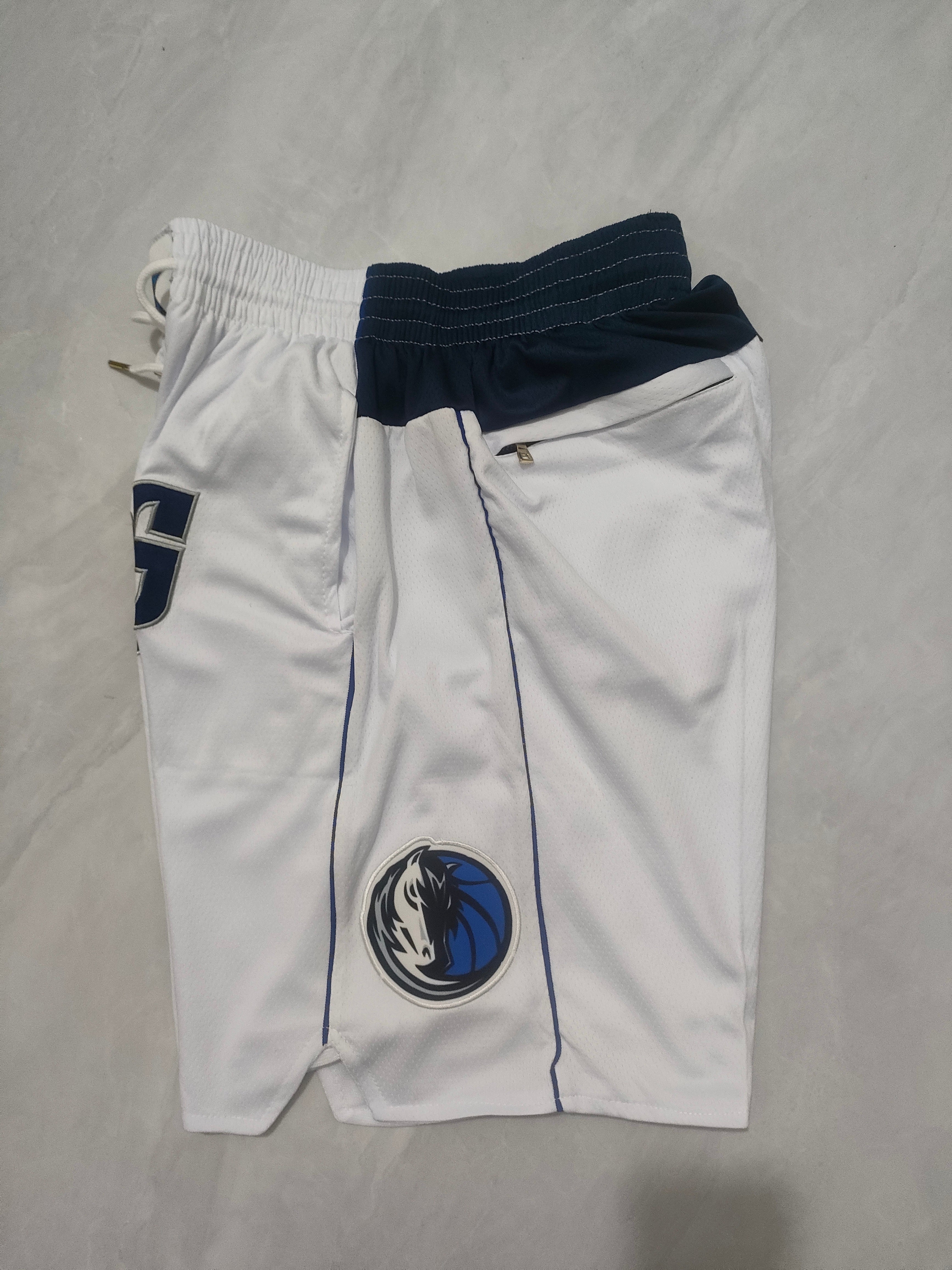 Dallas Mavericks White Regular Pocket Shorts