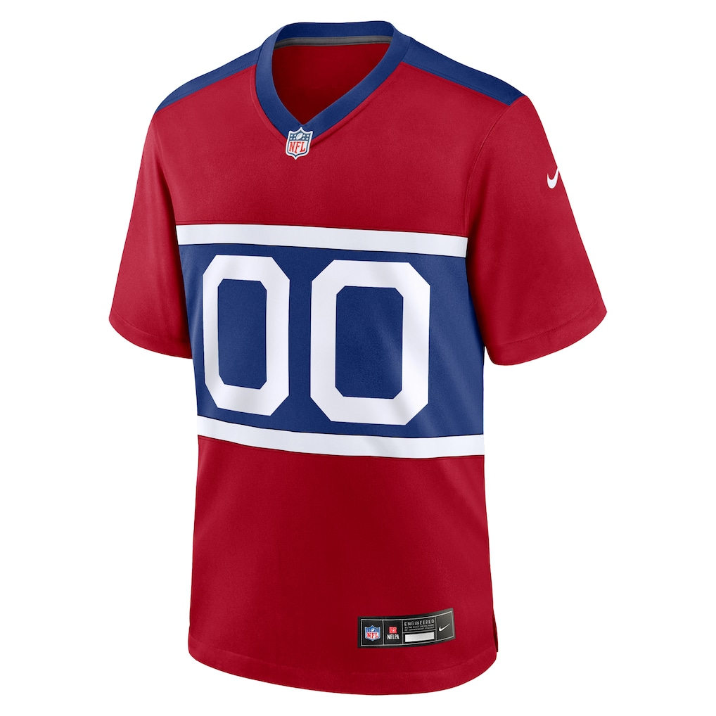 Custom New York Giants Red Game Jersey