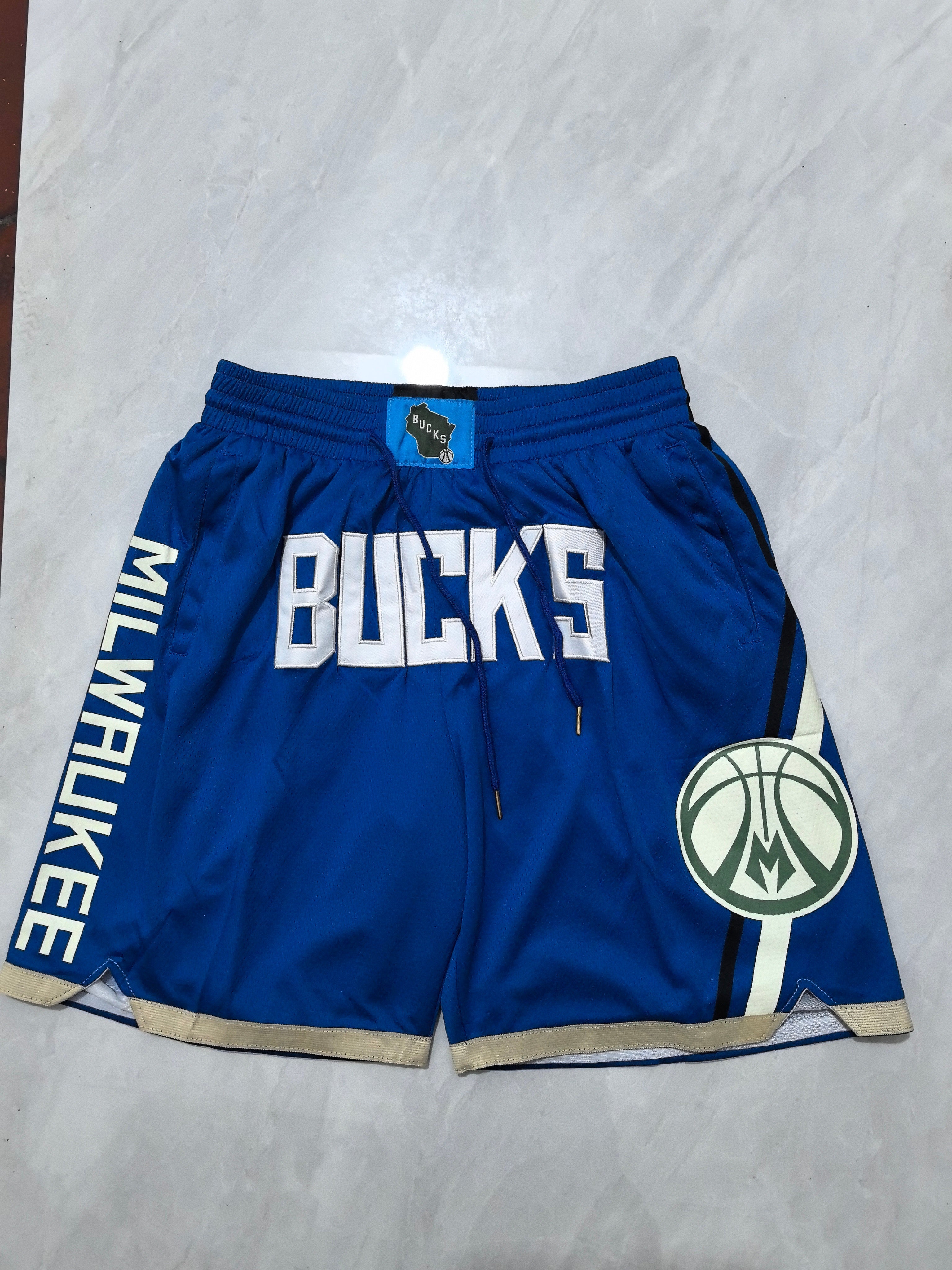 Milwaukee Bucks 2025 Blue City Edition Pocket Shorts