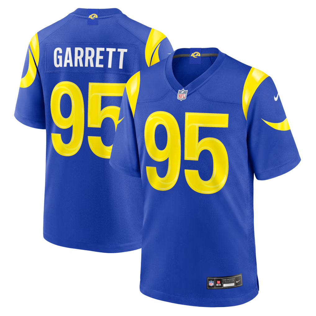 Men's Nike Myles Garrett Royal Los Angeles Rams Team Game Jersey