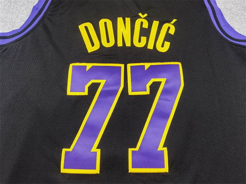 Luka Dončić #77 Los Angeles Lakers 2024 City Edition Swingman Jersey — Embroidered