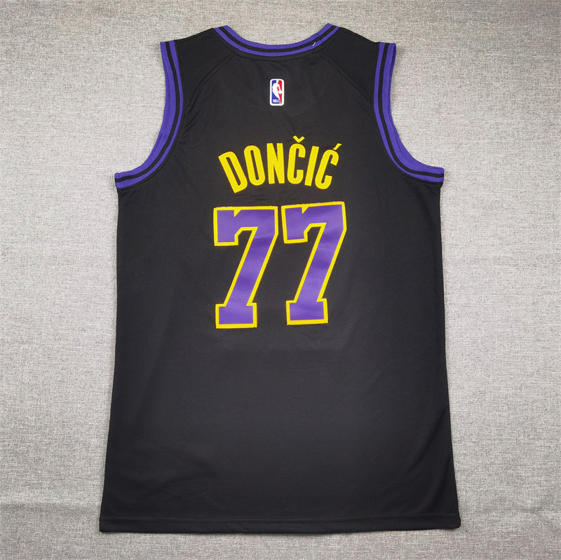 Luka Dončić #77 Los Angeles Lakers 2024 City Edition Swingman Jersey — Embroidered