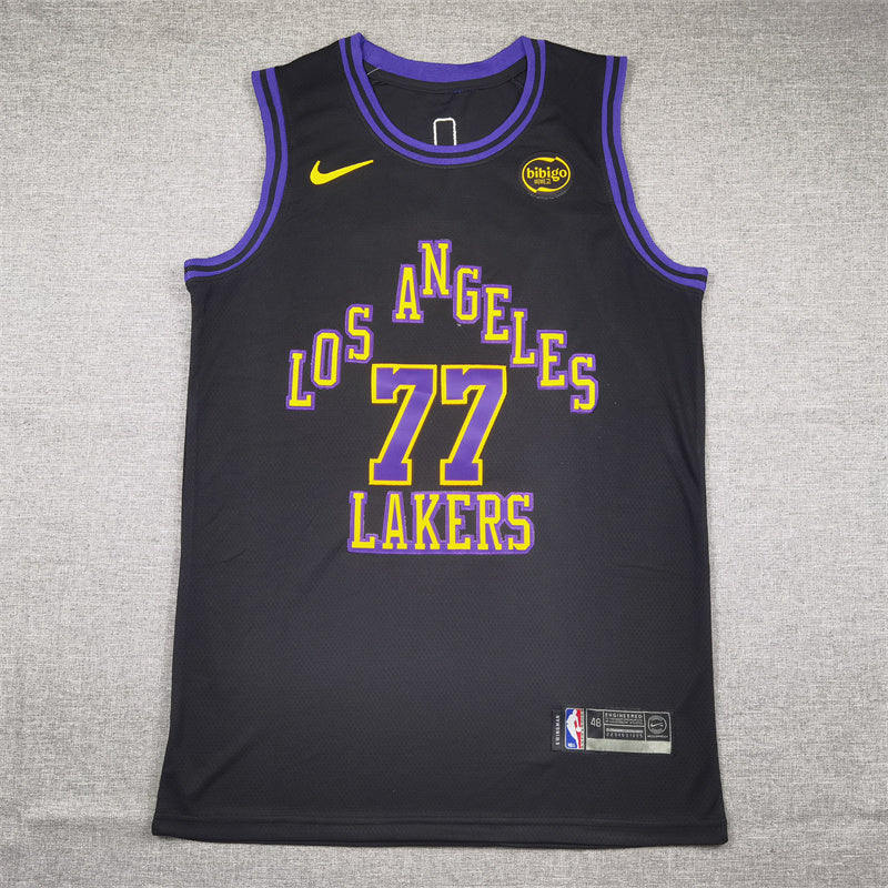 Luka Dončić #77 Los Angeles Lakers 2024 City Edition Swingman Jersey — Embroidered