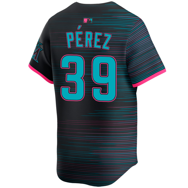 Eury Pérez Miami Marlins Alternate Limited Jersey - Black