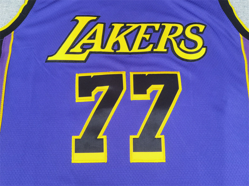 Luka Dončić #77 Los Angeles Lakers "Declaration" City Edition Swingman Jersey — Embroidered