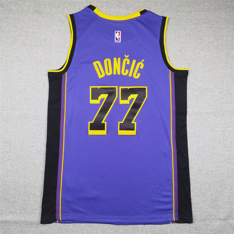 Luka Dončić #77 Los Angeles Lakers "Declaration" City Edition Swingman Jersey — Embroidered