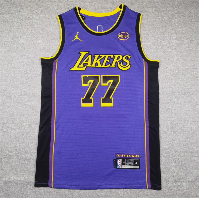 Luka Dončić #77 Los Angeles Lakers "Declaration" City Edition Swingman Jersey — Embroidered