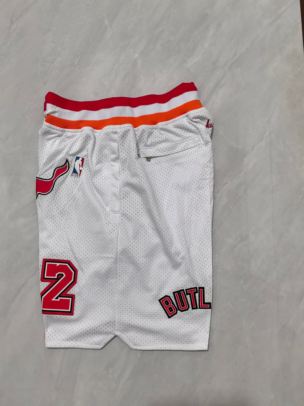 Miami Heat White Retro Pocket Shorts