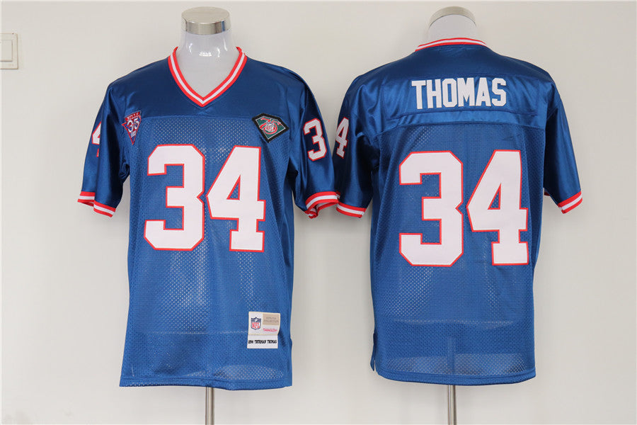 Buffalo Bills Blue Vintage  #34 THOMAS Jersey