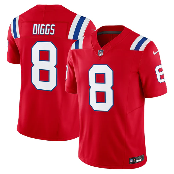 Stefon Diggs #8 New England Patriots Red Vapor F.U.S.E. Limited Jersey