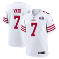 Charvarius Ward 7 San Francisco 49ers Super Bowl LVIII Patch Game Men Jersey - White