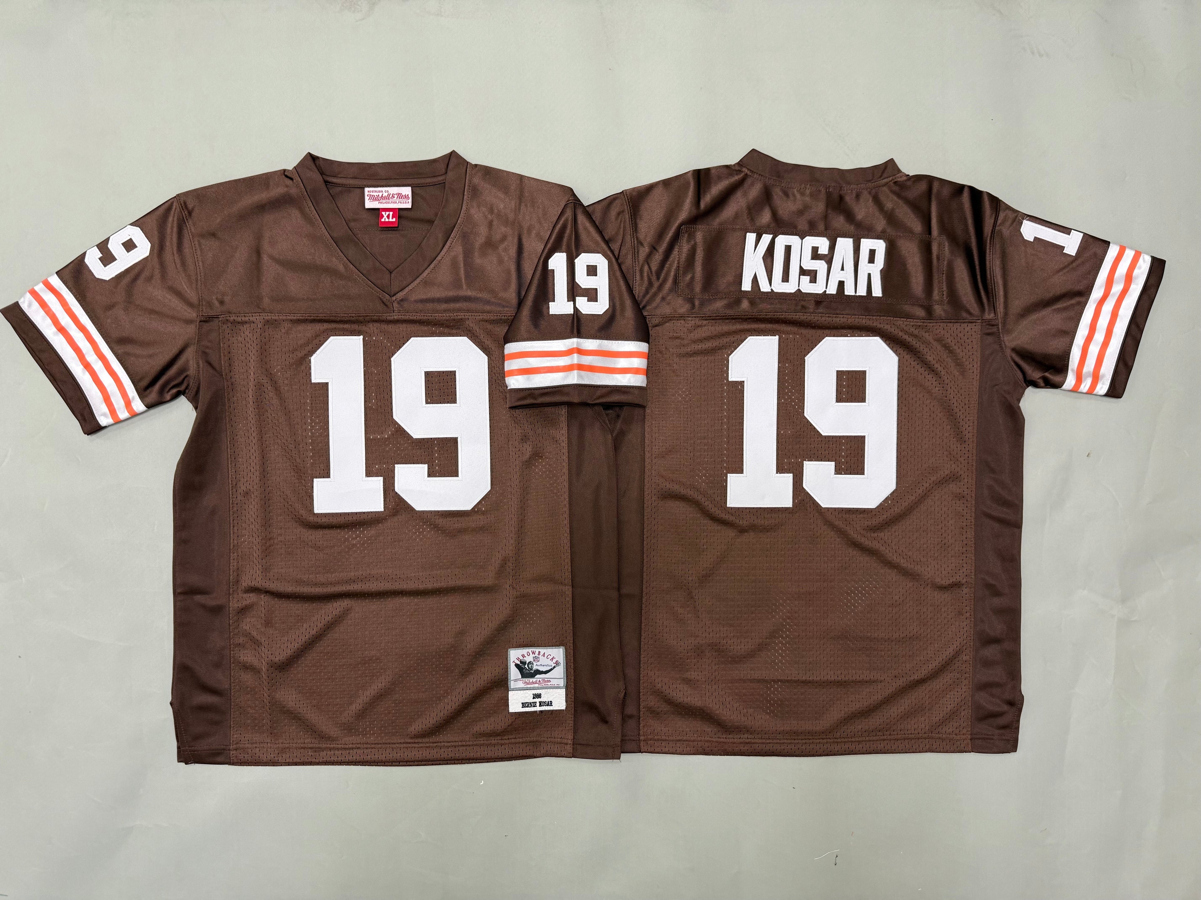 Bernie Kosar #19 Cleveland Browns Browns Vintage Throwback Jersey
