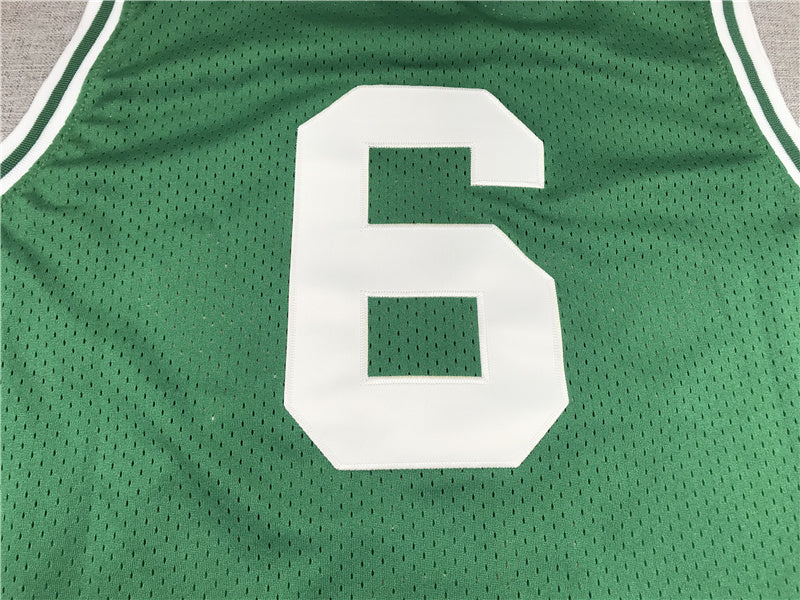 Boston Celtics #6 Throwback — Embroidered Jersey
