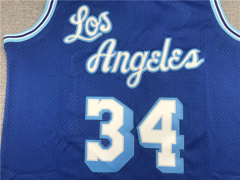Shaq O'Neal #34 Los Angeles Lakers 1996-97 Throwback Jersey — Embroidered