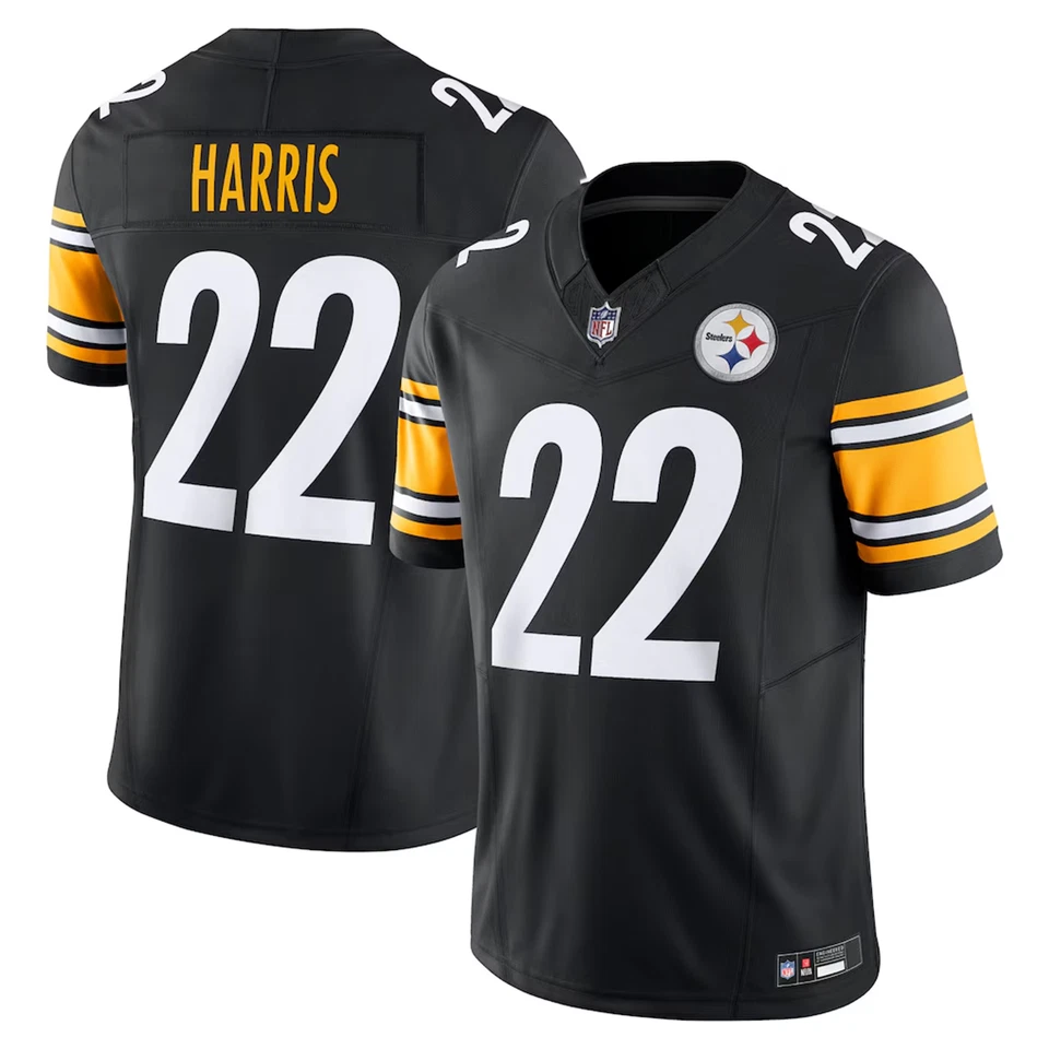 Najee Harris #22 Pittsburgh Steelers Black Game Jersey