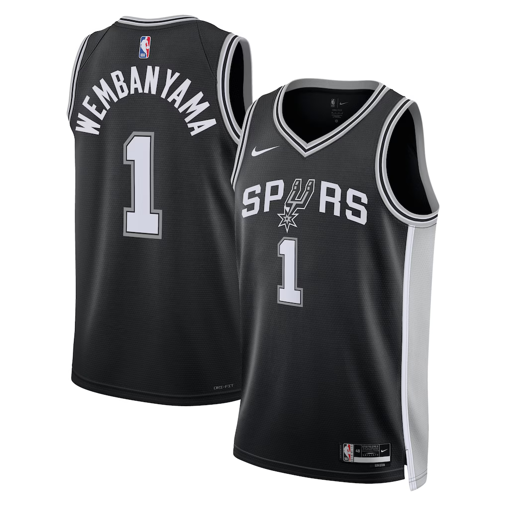Victor Wembanyama #1 San Antonio Spurs City Edition Swingman Embroidered Jersey