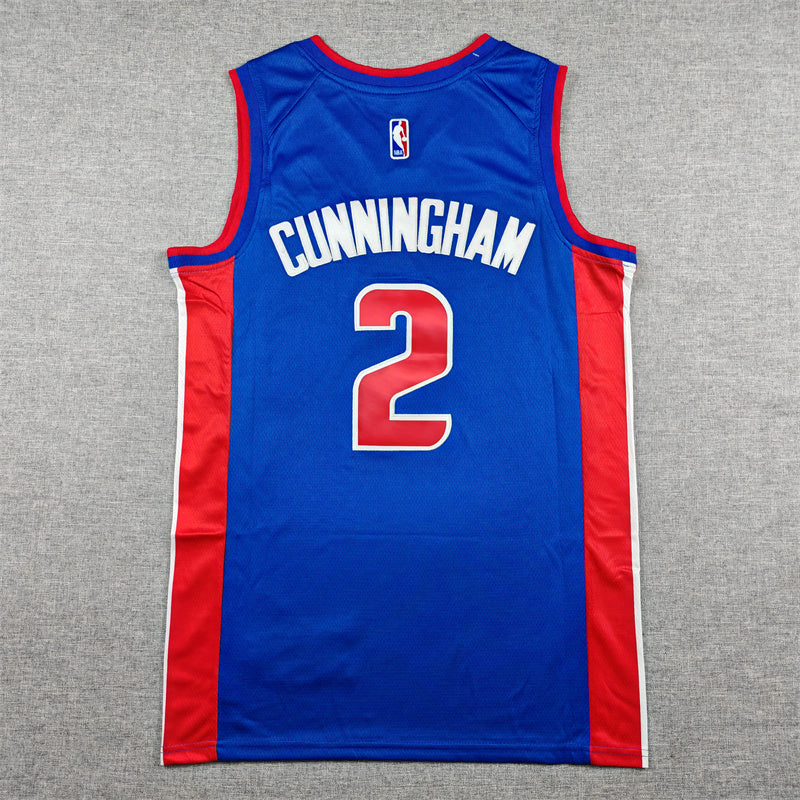 Detroit Pistons Cade Cunningham #2 City Edition Swingman Jersey — Embroidered