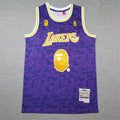 Los Angeles Lakers BAPE #93 1996-97 Throwback Embroidered Jersey