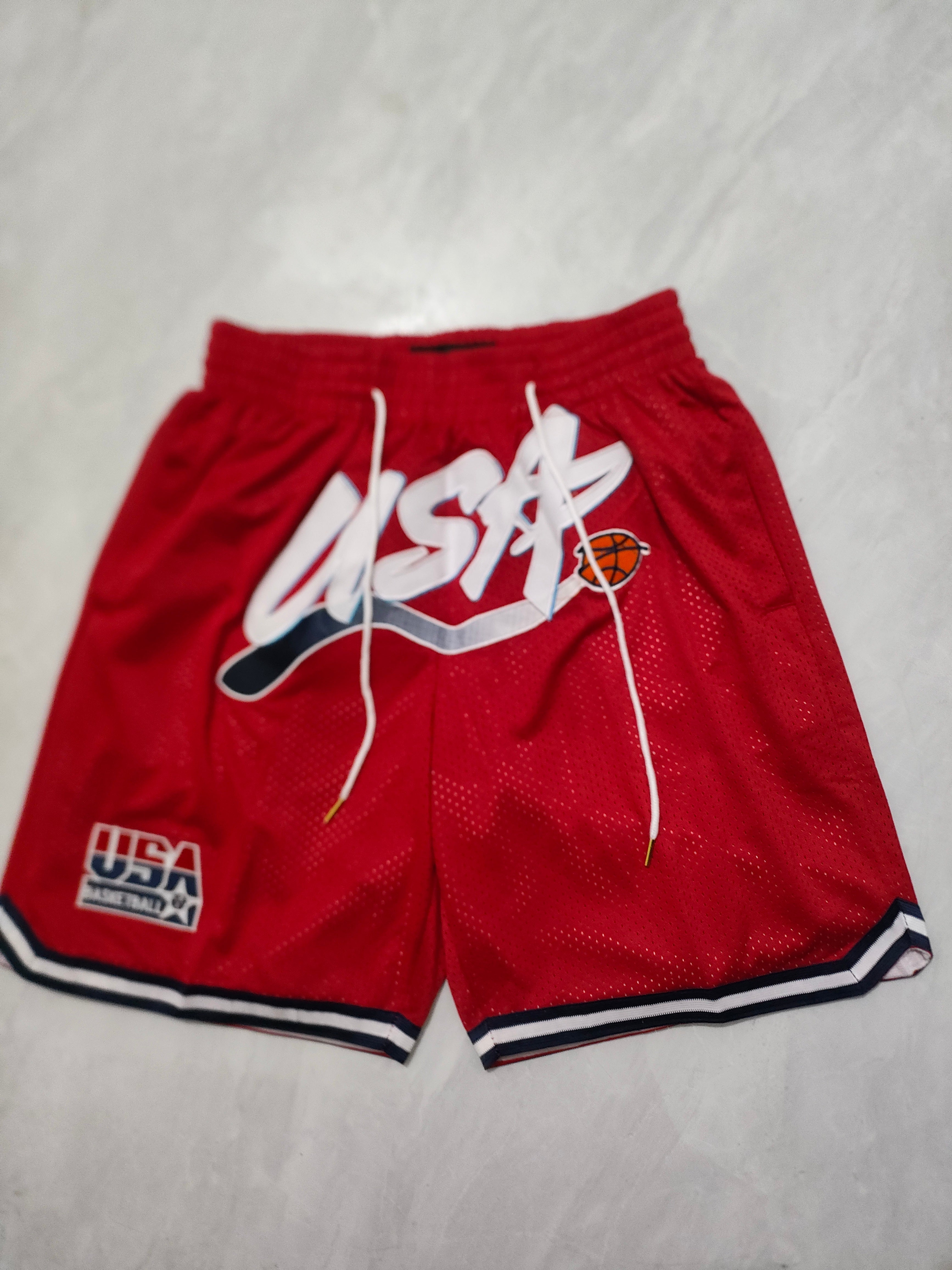 American Olympic Red Pocket Shorts