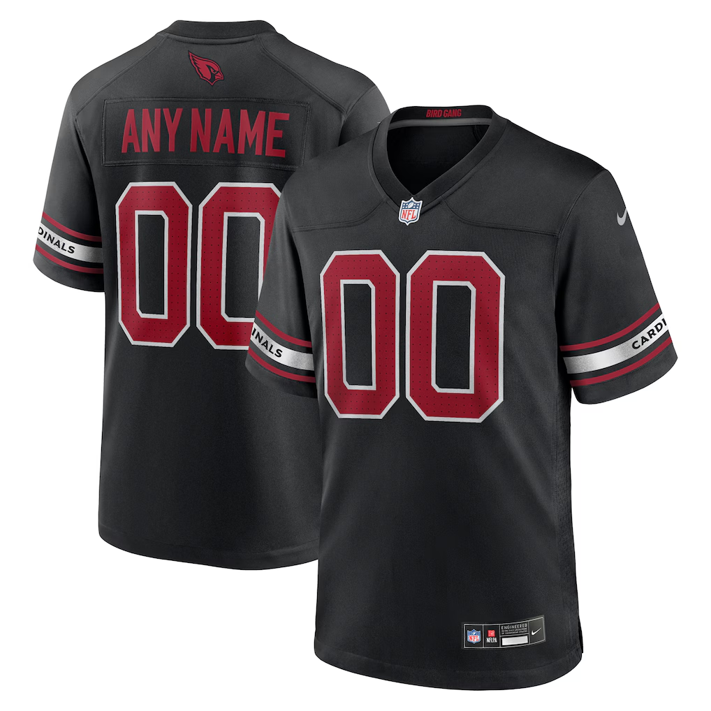 Custom Arizona Cardinals Black Game Jersey