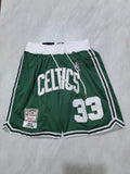 Boston Celtics Green Retro Pocket Shorts