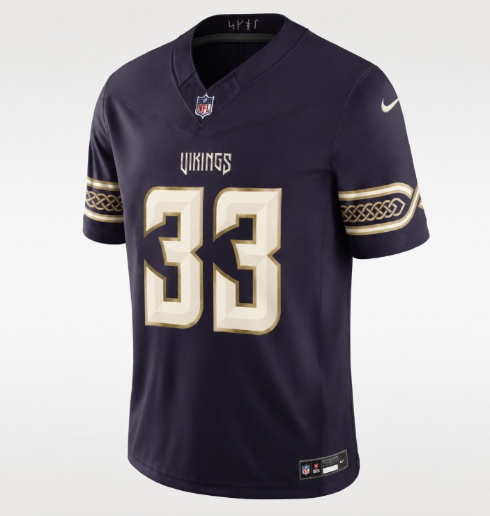Men's Minnesota Vikings Aaron Jones #33 Game Jersey