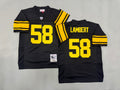 Mens Jack Lambert#58 black Pittsburgh Steelers Vintage Throwback Jersey