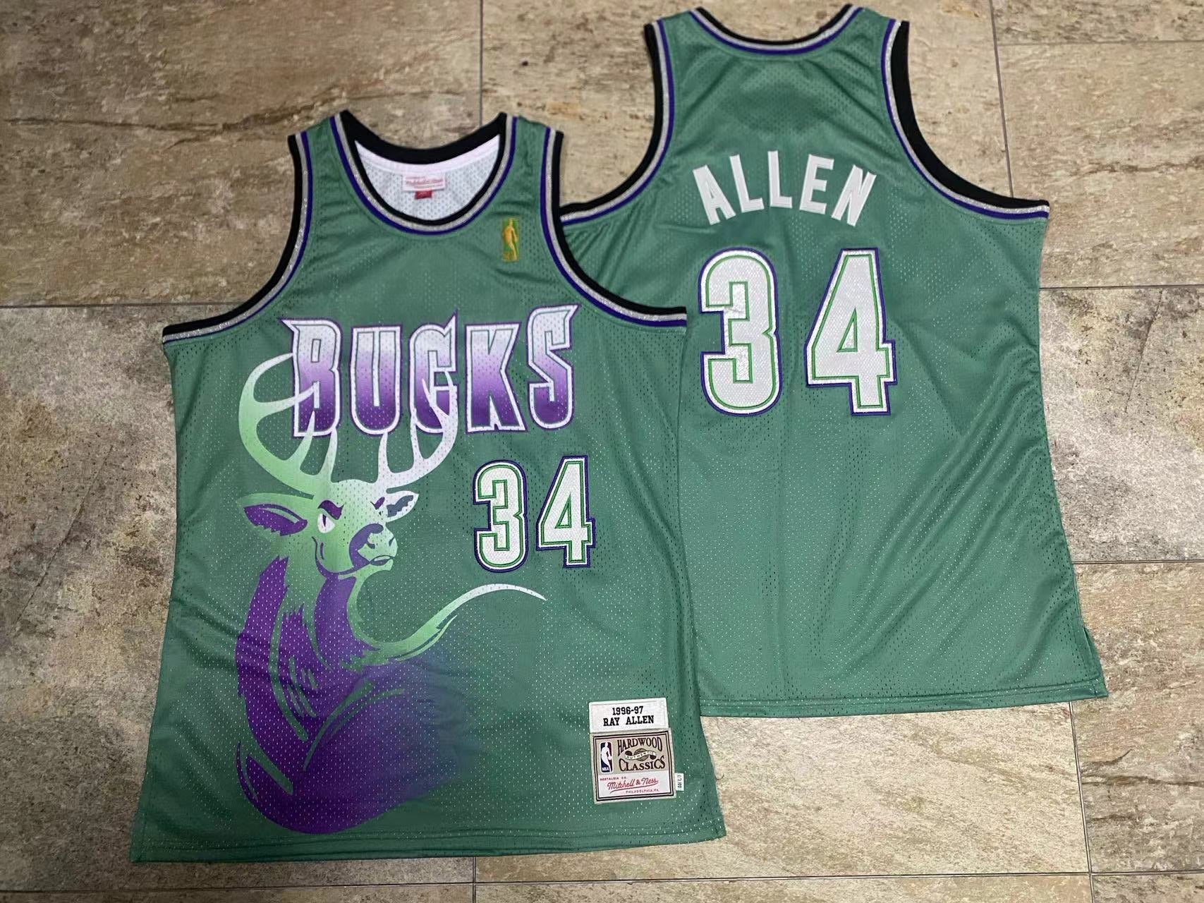 Ray Allen	 Milwaukee Bucks Green 34 MN