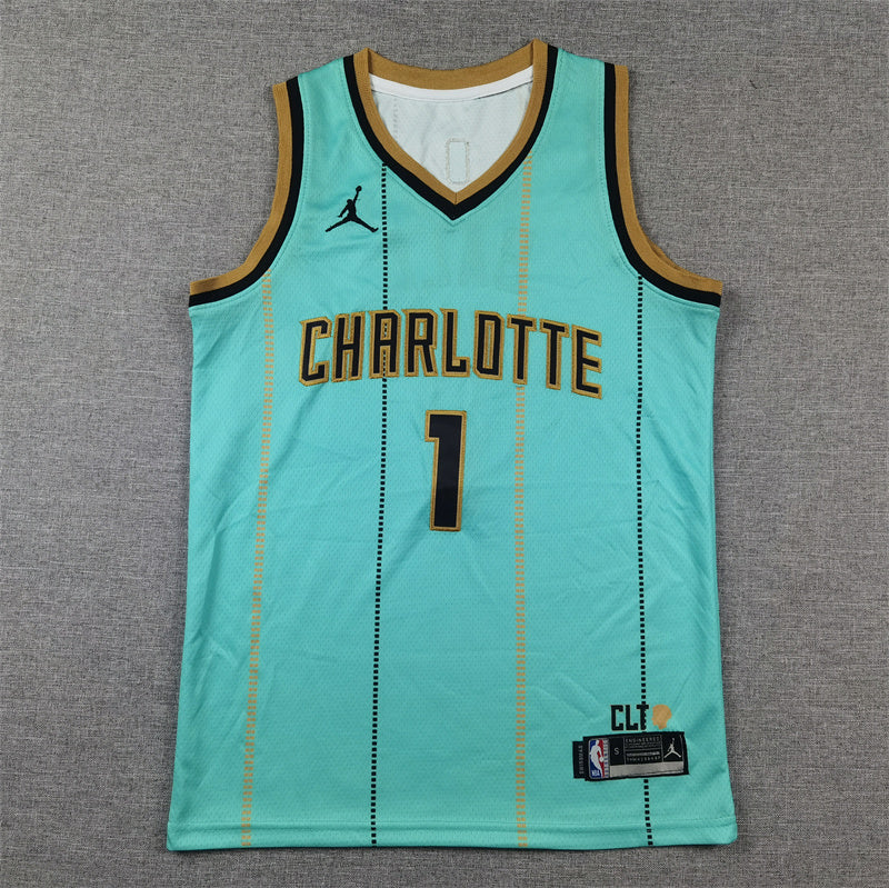 Youth LaMelo Ball Charlotte Hornets #1 Embroidered Jersey