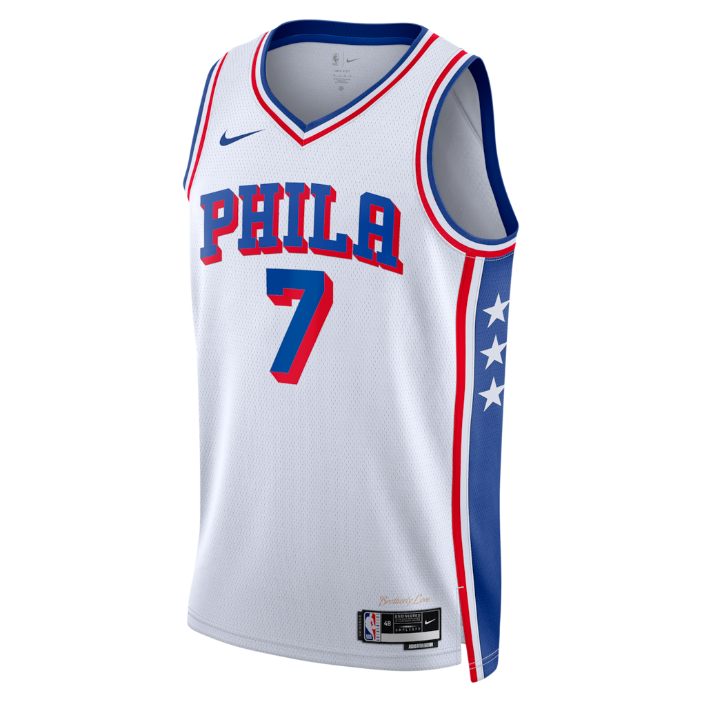 Jaylen Brown #7 Philadelphia 76ers White City Edition Swingman Jersey