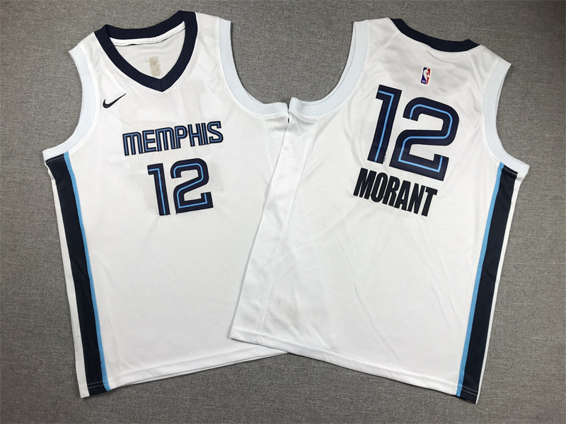 Youth Ja Morant Memphis Grizzlies #12 Association Edition Embroidered  Jersey