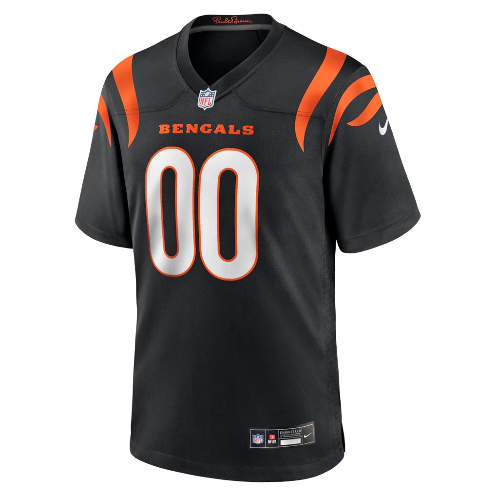 Custom Cincinnati Bengals Black Game Jersey