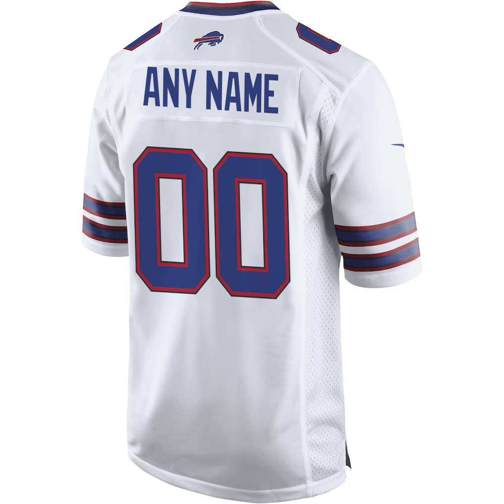 Custom Buffalo Bills White Game Jersey