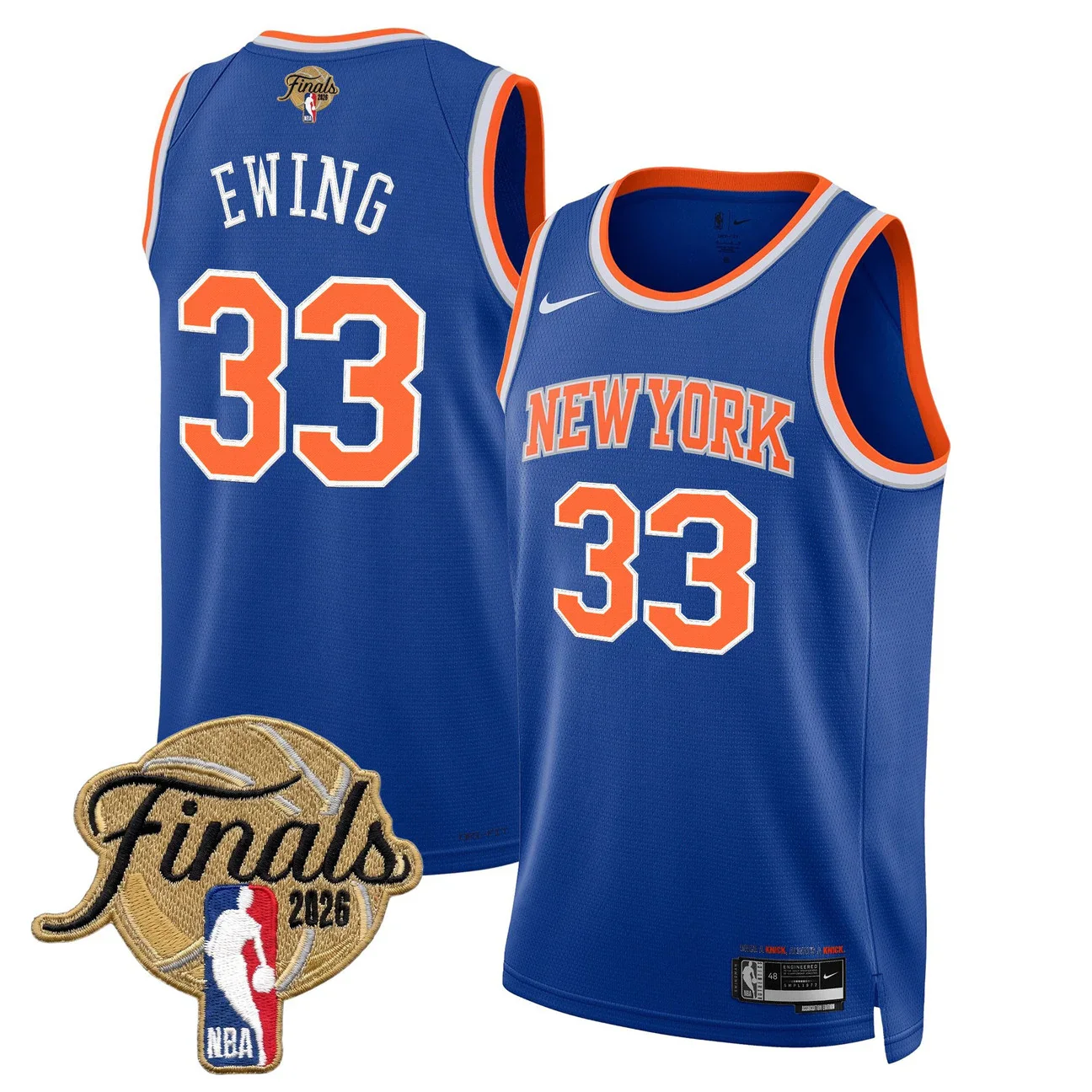 Patrick Ewing #33 New York Knicks 2026 Finals Swingman Blue Jersey - All Stitched