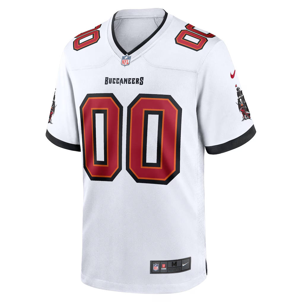 Custom Tampa Bay Buccaneers White Game Jersey