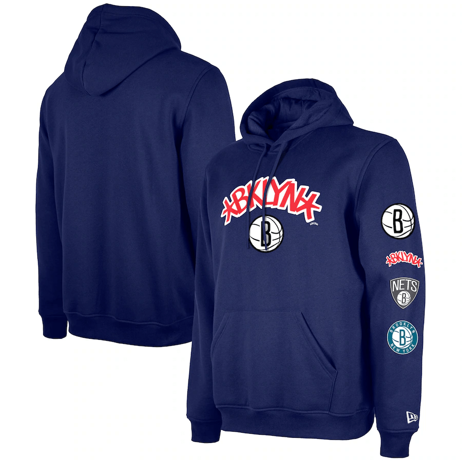 Men's Brooklyn Nets  Blue 2023/24 City Edition Pullover Hoodie
