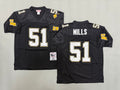 Mens Sam Mills#51 black New Orleans Saints Vintage Throwback Jersey