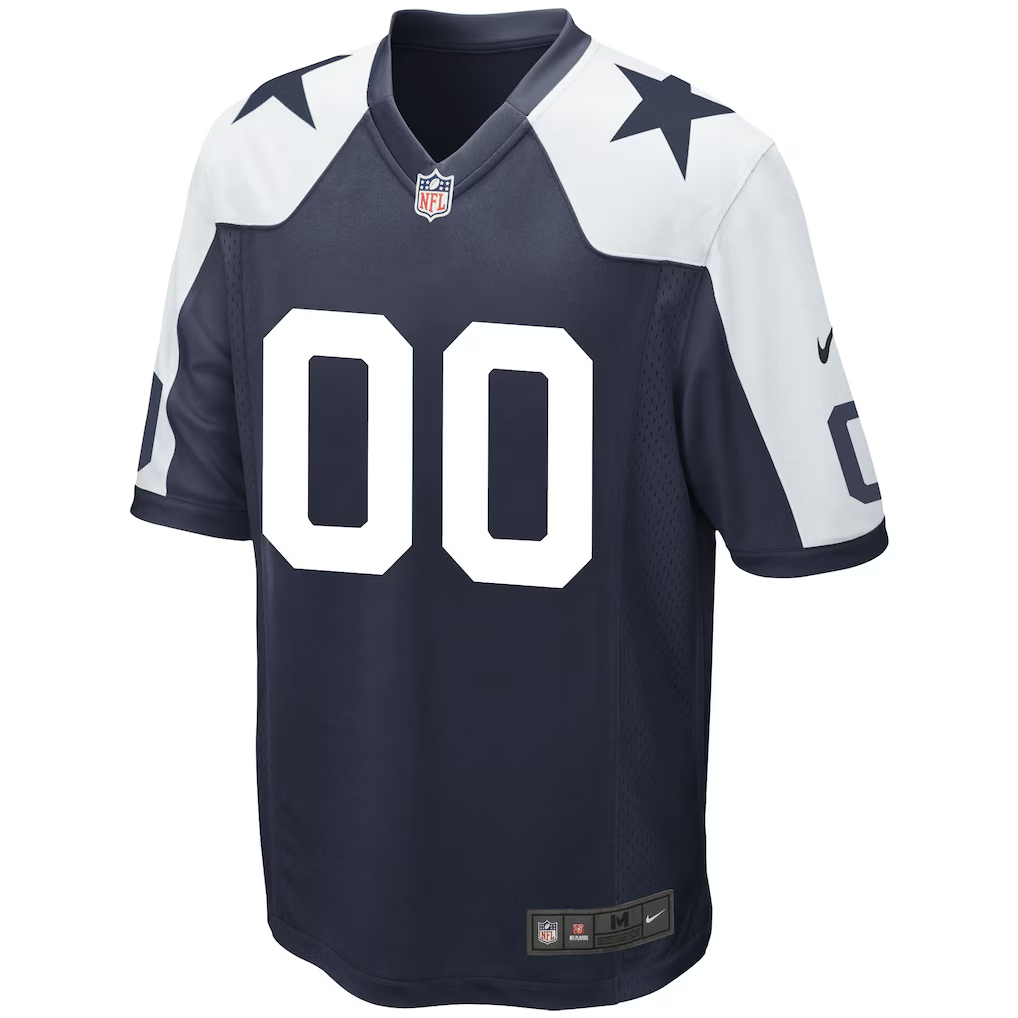 Custom Dallas Cowboys Navy Game Jersey