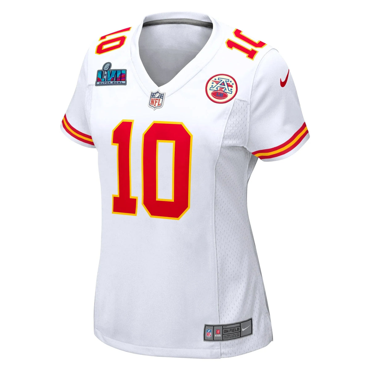Isiah Pacheco Kansas City Chiefs Women's Super Bowl LVII Patch Away Game Jersey - White