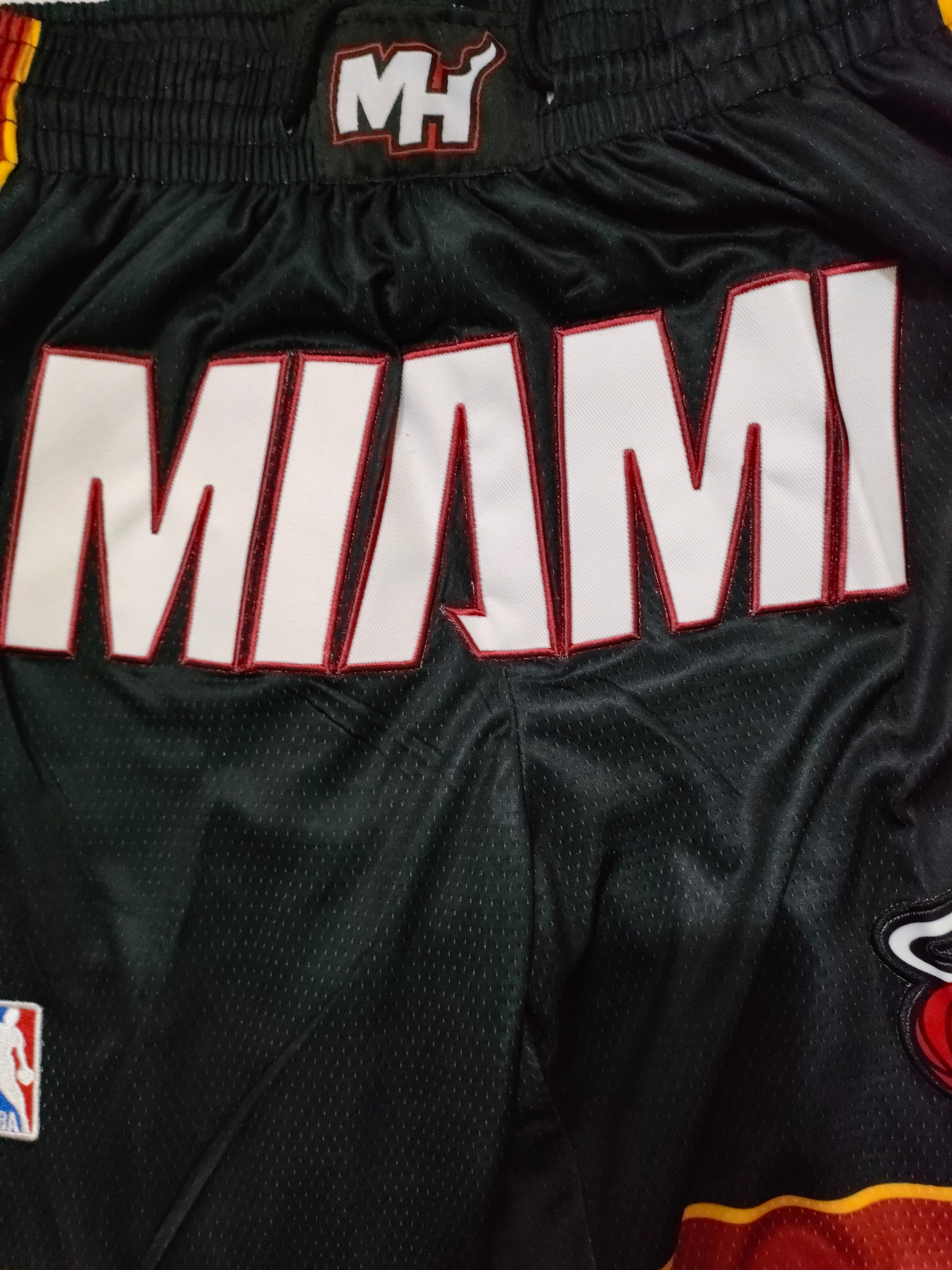 Miami Heat Black Regular Pocket Shorts