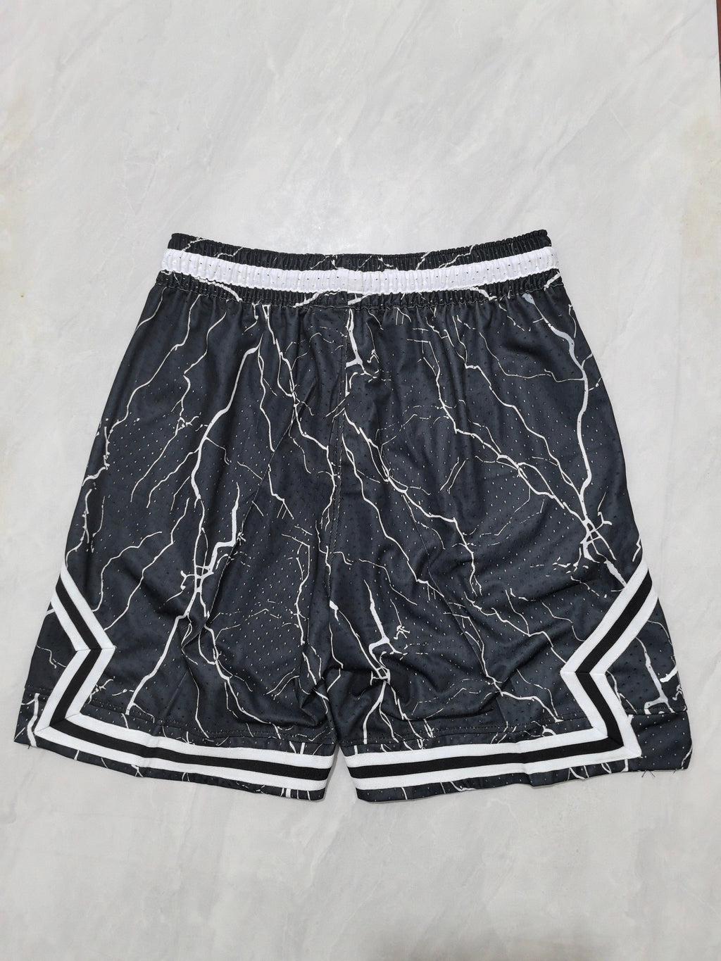 Jordan Black B-17 Cracked Print Shorts