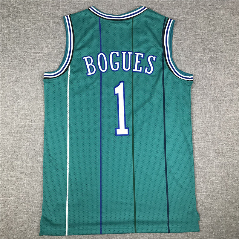 Charlotte Hornets Muggsy Bogues #1 1992-93 Throwback - Embroidered Jersey