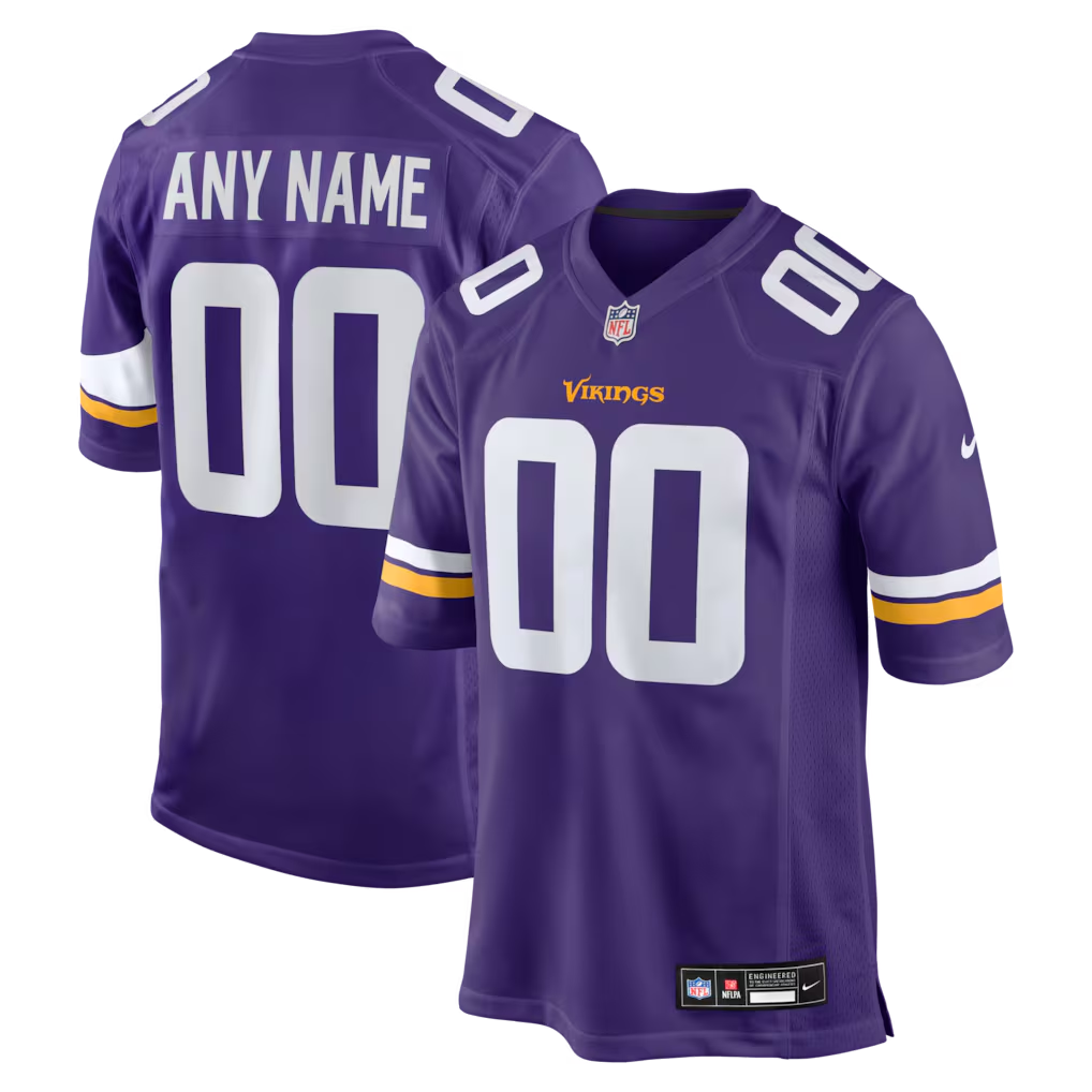 Custom Minnesota Vikings Purple Game Jersey