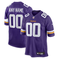Custom Minnesota Vikings Purple Game Jersey