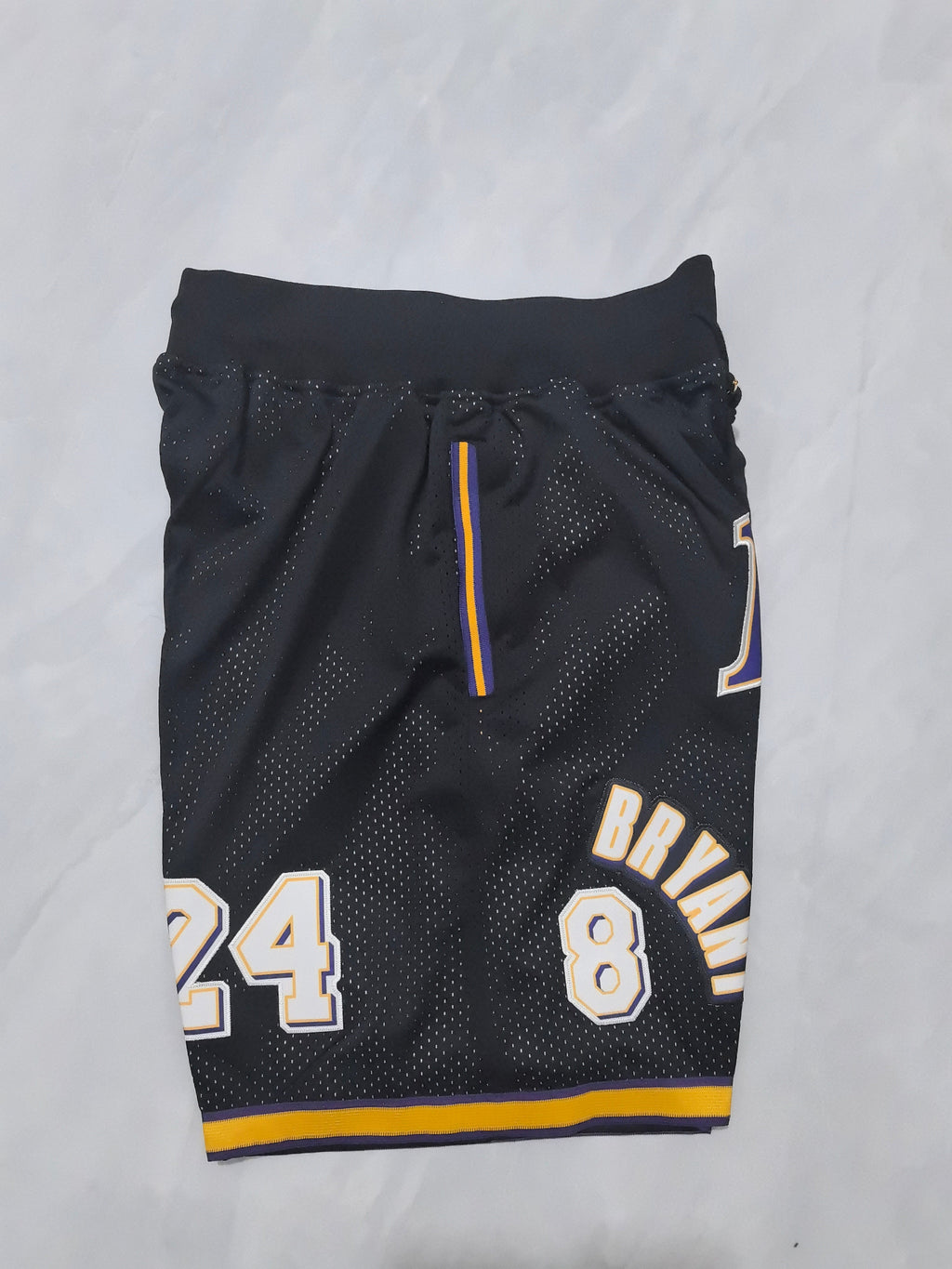 Los Angeles Lakers Black Retro Pocket Shorts #24
