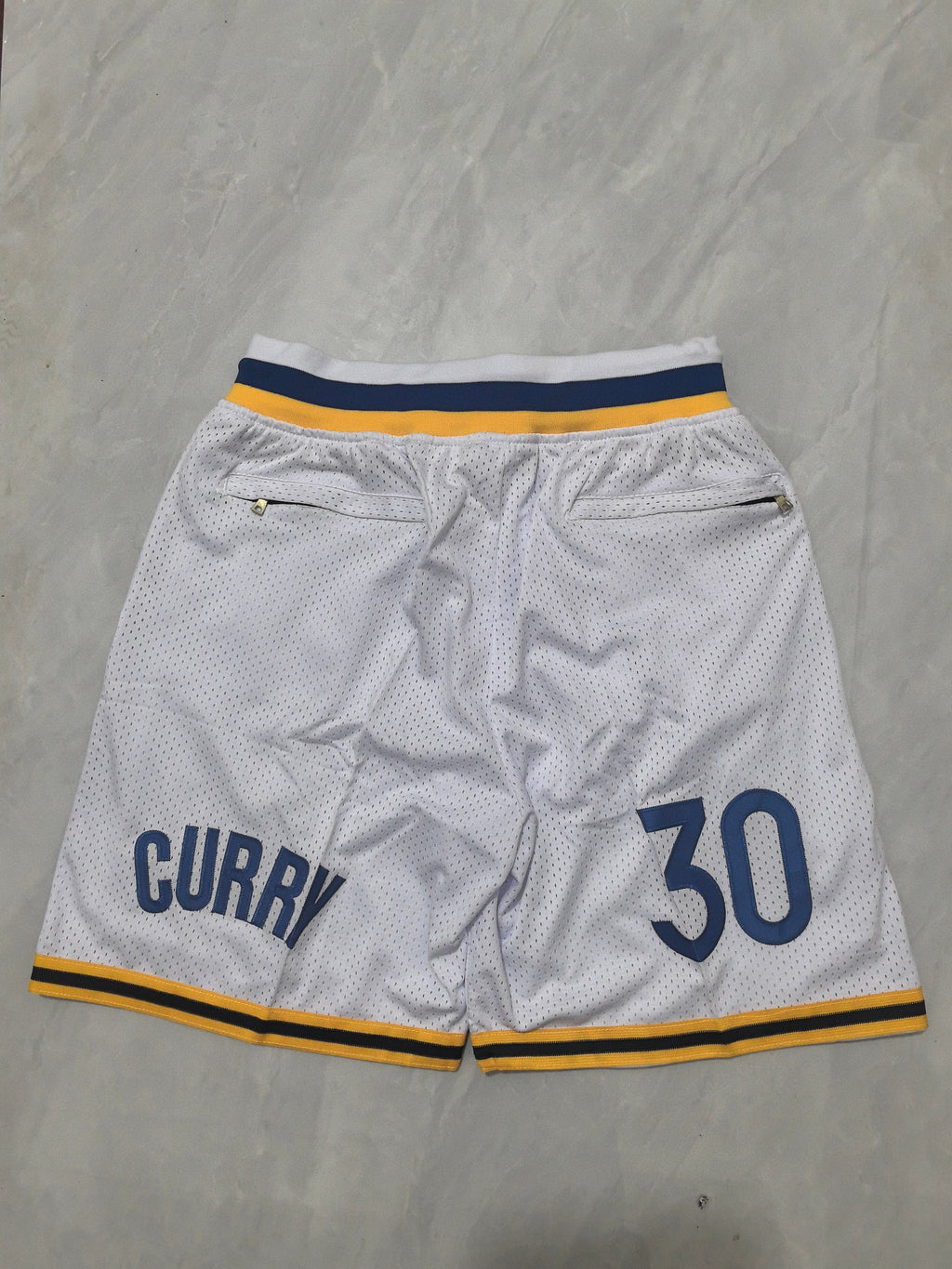 Golden State Warriors White Retro Pocket Shorts