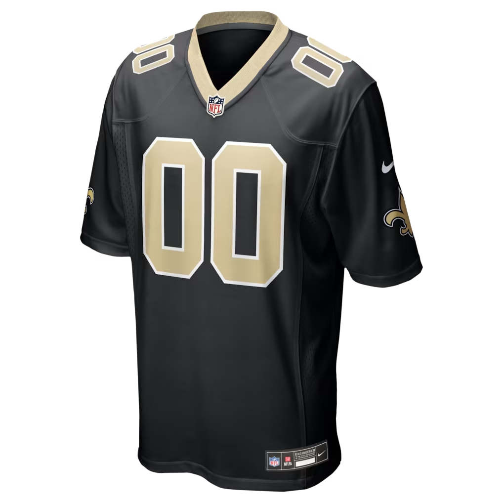 Custom New Orleans Saints Black Game Jersey