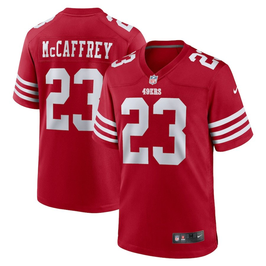 Christian McCaffrey #23 San Francisco 49ers red Jersey